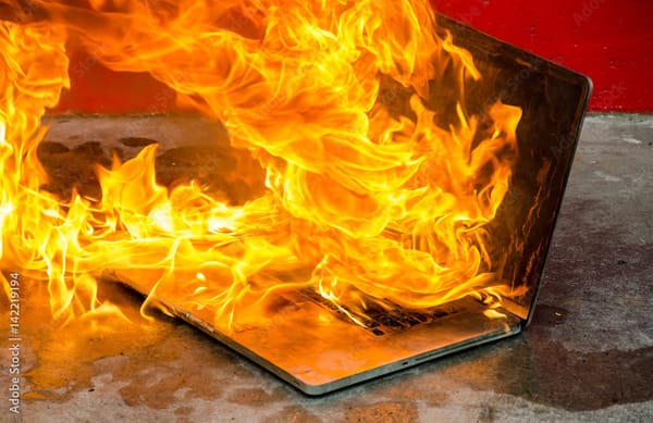 Macbook on fire